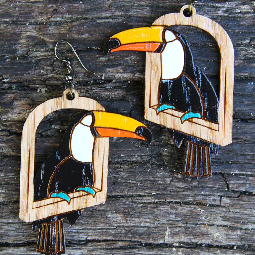 Toucan Oak Earrings