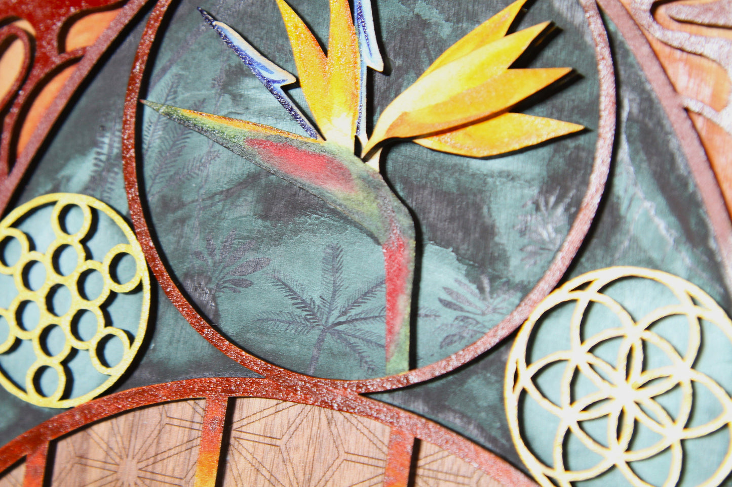 Bird of Paradise - Art Nouveau Wall Art Relief