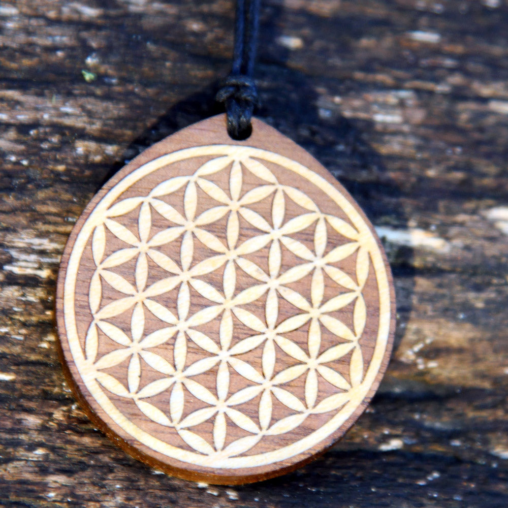 Flower of Life Inlaid Pendant