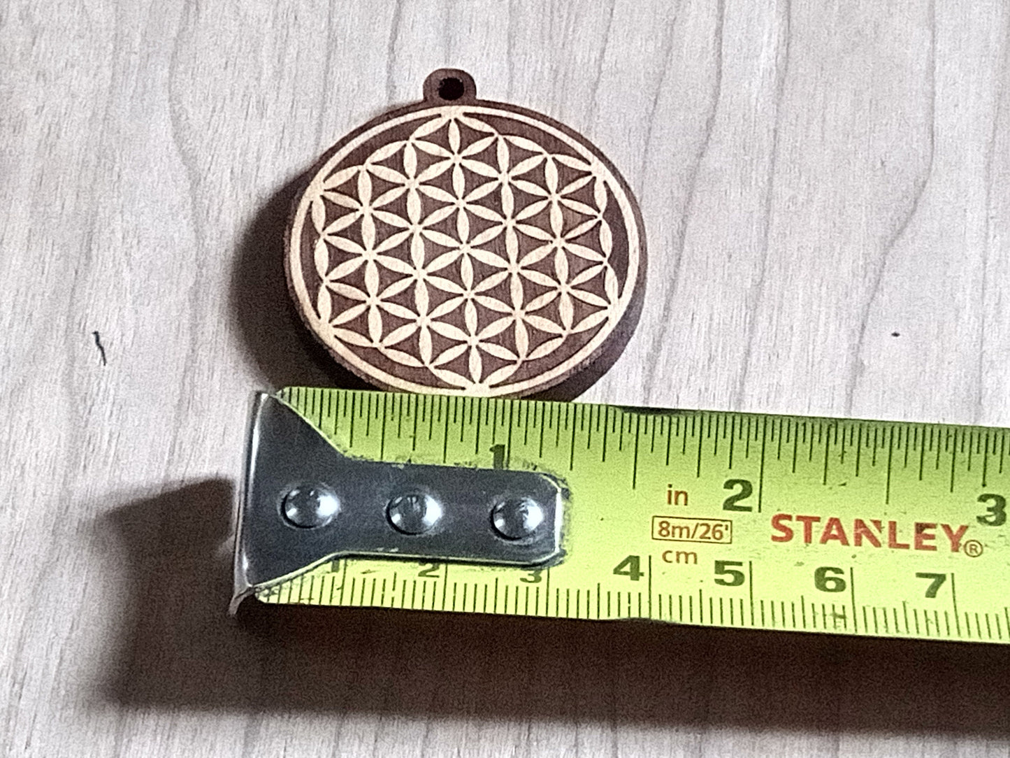 Flower of Life Inlaid Pendant