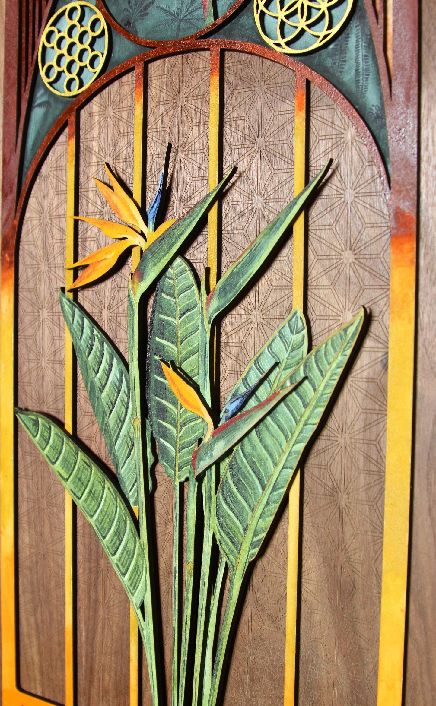 Bird of Paradise - Art Nouveau Wall Art Relief