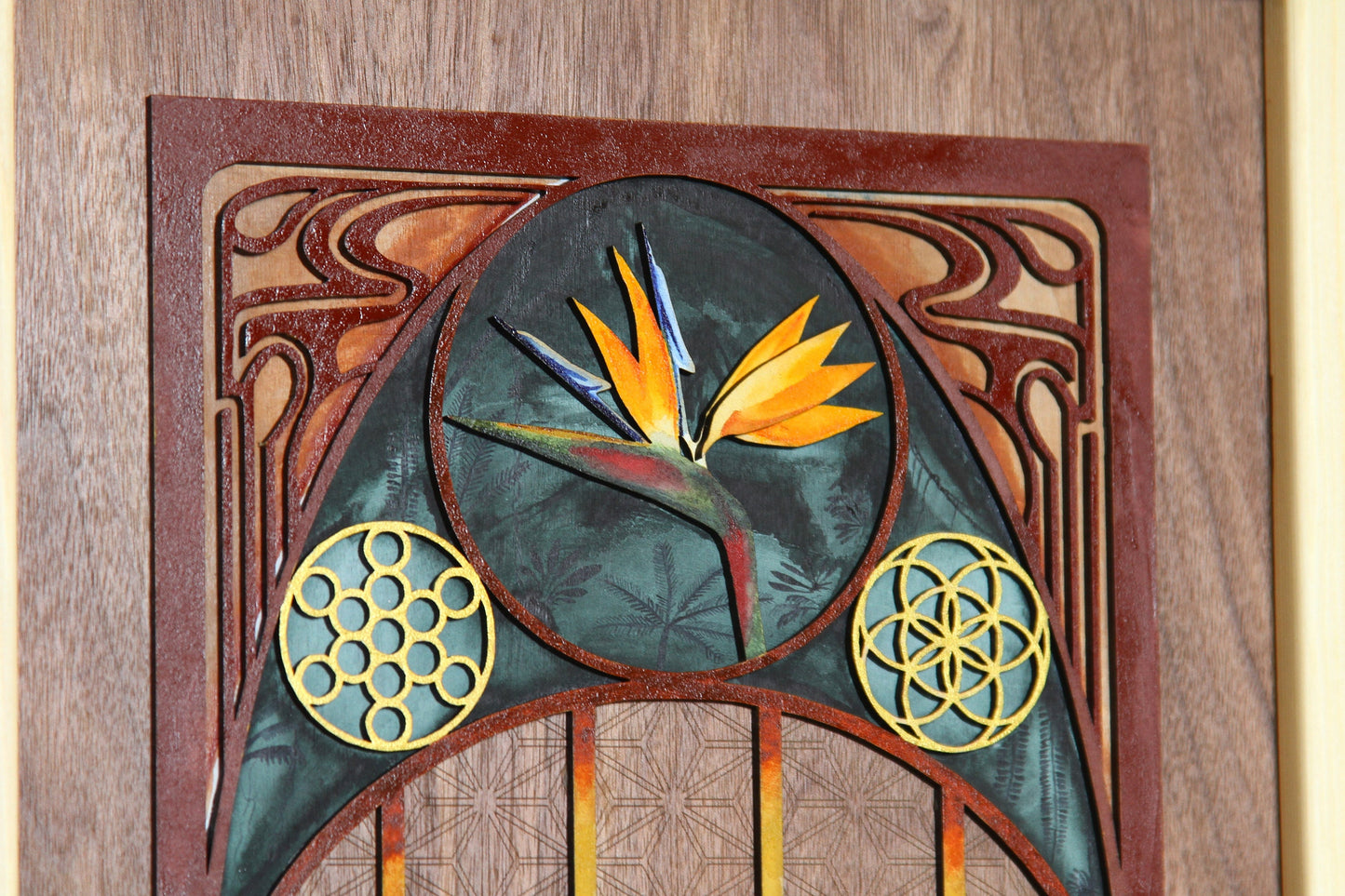 Bird of Paradise - Art Nouveau Wall Art Relief